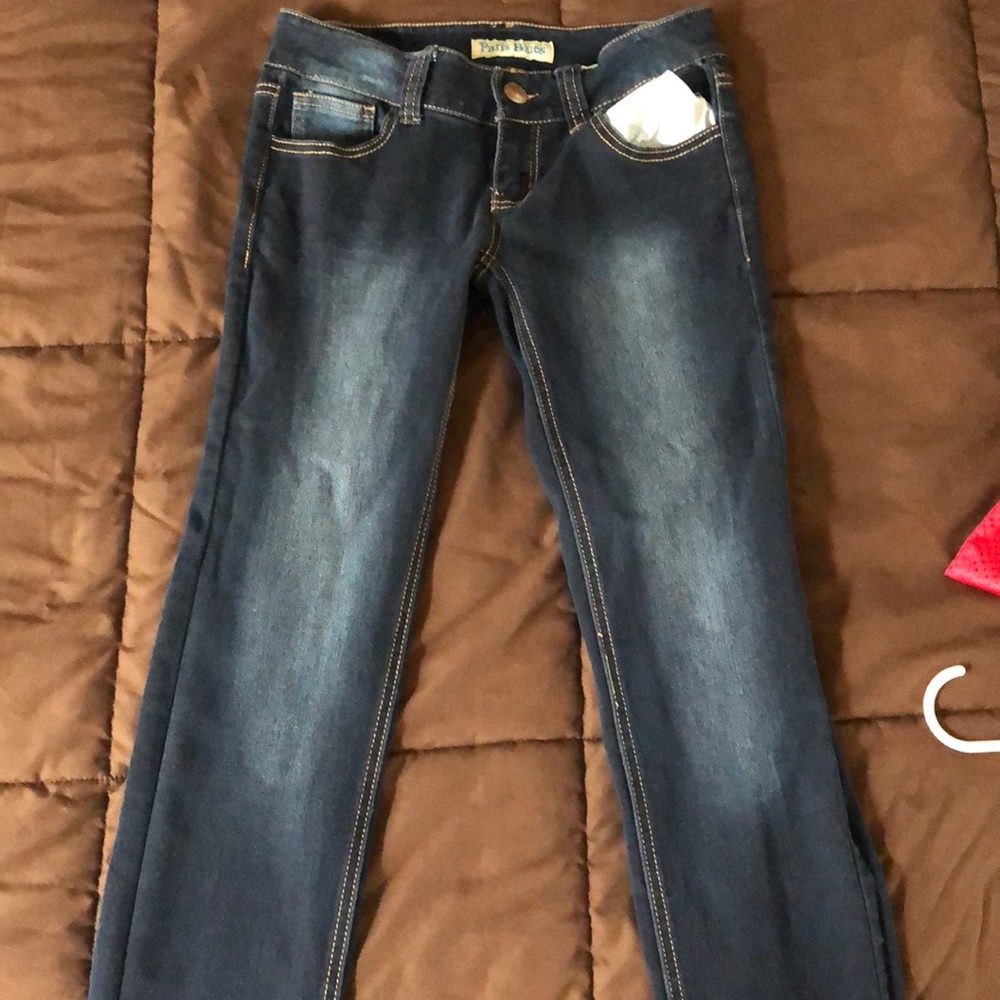 Dark blue jeans